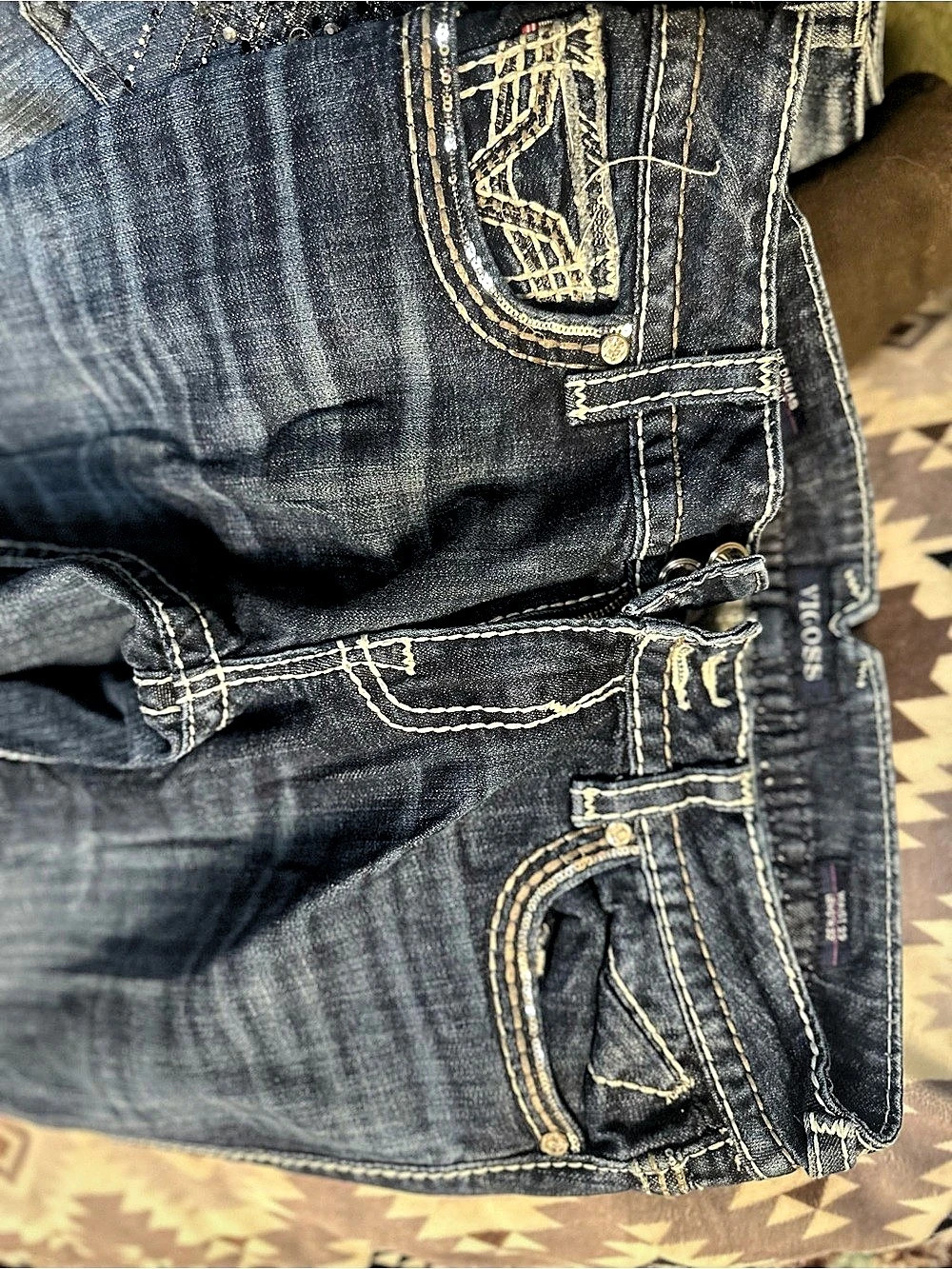 VIGOSS Boot Cut Jeans in Blue Waist 29